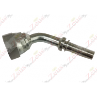Raccordo mezza curva 45° 1/2" x 3/8" a pressare