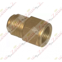 Raccordo dritto maschio 22L x 3/8" femmina in ottone