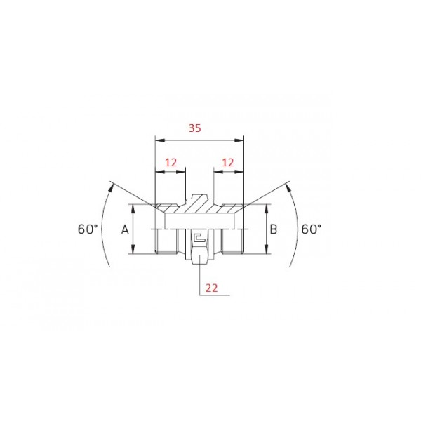 ADATTATORE DIRITTO, NIPPLO 3/8"X3/8" M-M