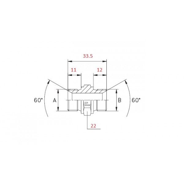 ADATTATORE DIRITTO, NIPPLO 1/4"X3/8" M-M