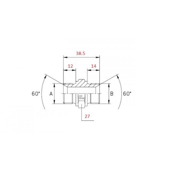 ADATTATORE DIRITTO, NIPPLO 1/2"X3/8" M-M