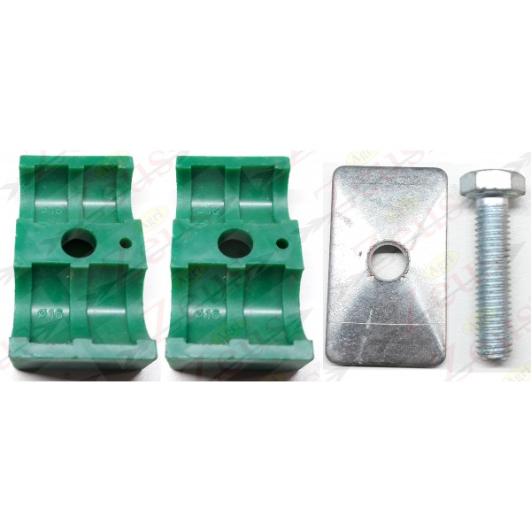 PLACCHETTE, BLOCCHETTO FERMATUBI 2 POSTI DIAMETRO 16