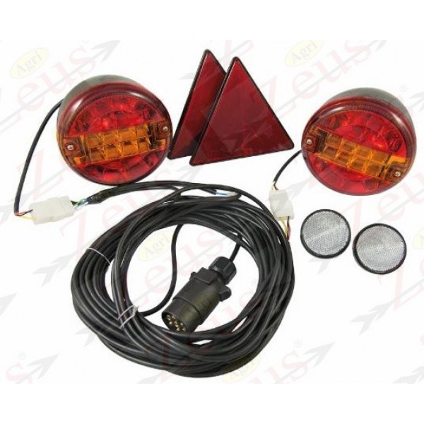 KIT LUCI LED STANDARD CON FANALI ROTONDI A LED 10MT + 4 MT