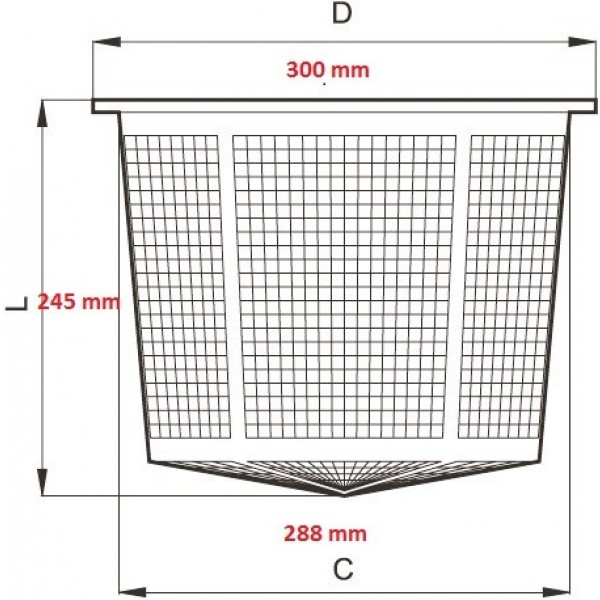FILTRO A SACCO DIAMETRO 300/288X245