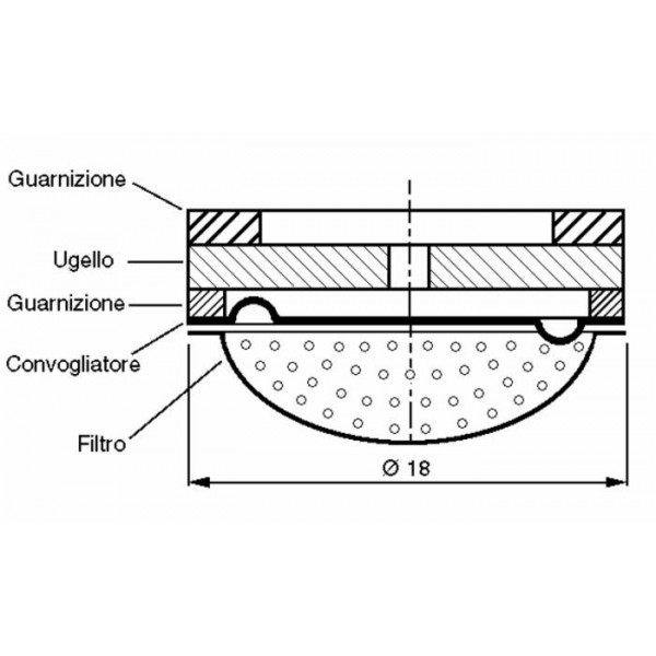 Ugello ceramica (piastrina) 18 foro 1,8