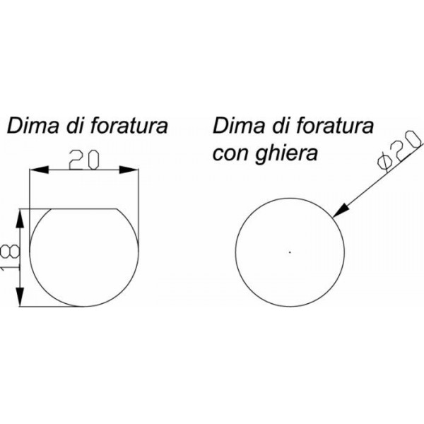 spia rossa pressione olio 24x24mm