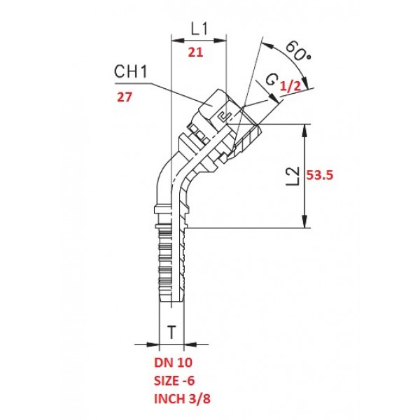 RACCORDO MEZZA CURVA 45° 1/2"X3/8" A PRESSARE