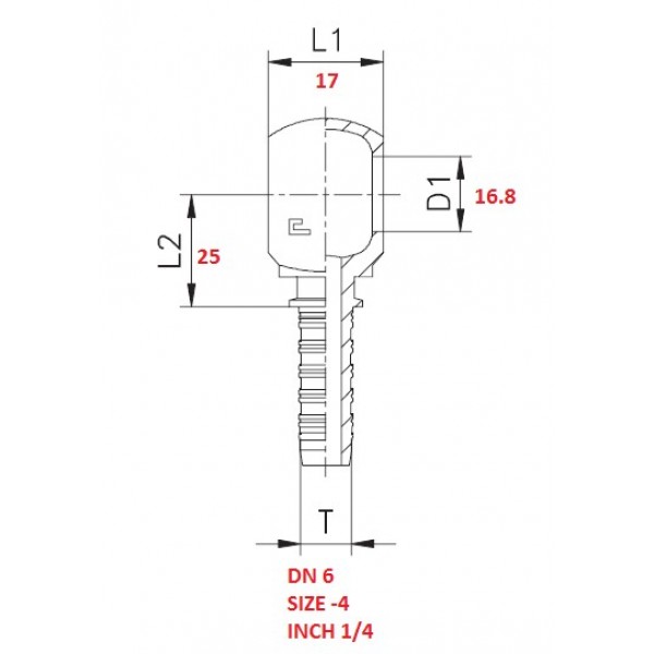 RACCORDO OCCHIO 3/8"X1/4" A PRESSARE