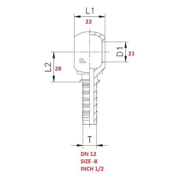 RACCORDO OCCHIO 1/2" A PRESSARE