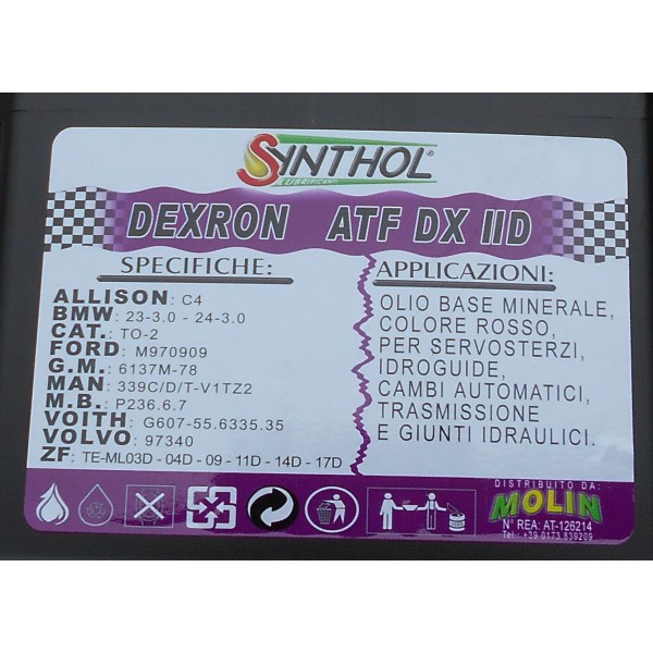 Olio cambio,idraulico e freno ATF DX II D DEXRON (LT.5)