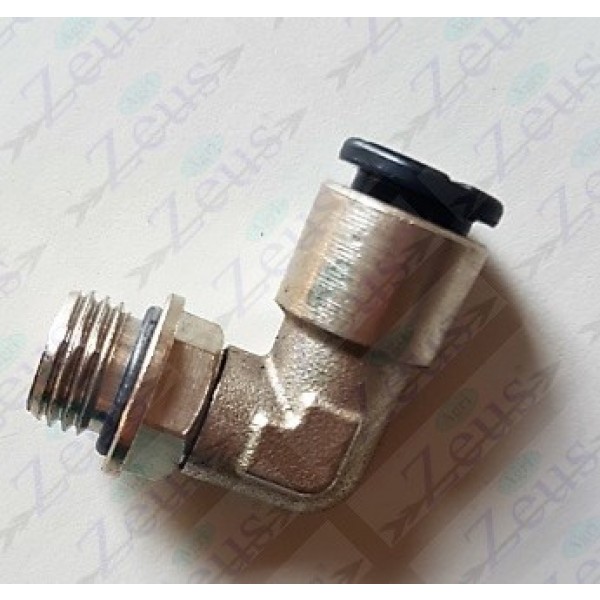 Raccordo 90° maschio girevole per tubo da 10 con OR