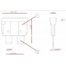 FUSIBILE BILAMA 25 AMP TRASPARENTE 19X20mm