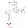 RACCORDO CURVA 90° 3/8X5/16 A PRESSARE