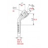 RACCORDO MEZZA CURVA 45° 3/8" A PRESSARE