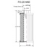 Filtro idraulico aspirazione 3/4" M.60